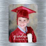 Kids Graduation Magnet<br><div class="desc">Kids graduation photo on canvas. Template photo licensed via Pixabay under CC0 and must be replaced with your own photo</div>