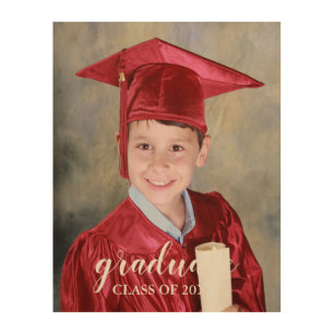 Kids Graduation Wood Wall Art