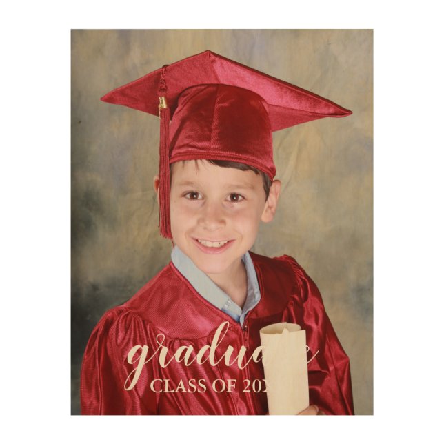 Kids Graduation Wood Wall Art (Front)