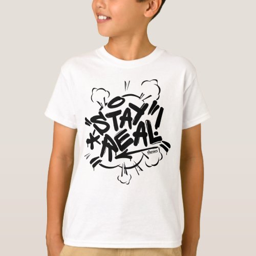 Kids Graffiti Stay Real Streetwear T_Shirt