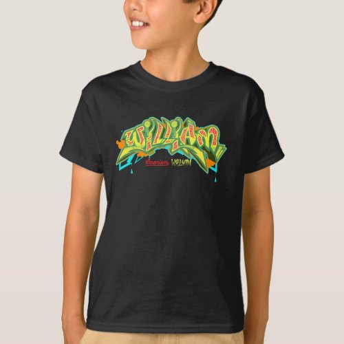 Kids Graffiti William Streetwear T_Shirt