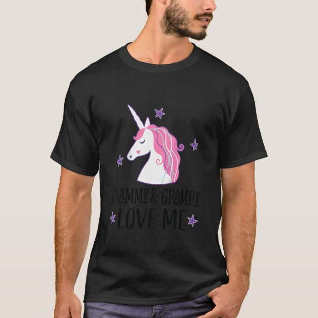 Kids Grammy and Grampy Love Me Unicorn T-Shirt (Front)