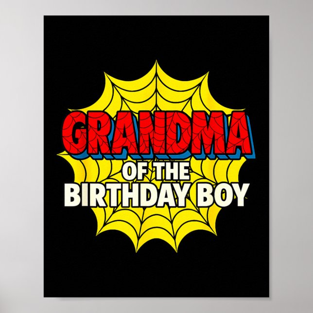 Kids Grandma Of The Birthday Boy Sder Theme Party  Poster (Front)