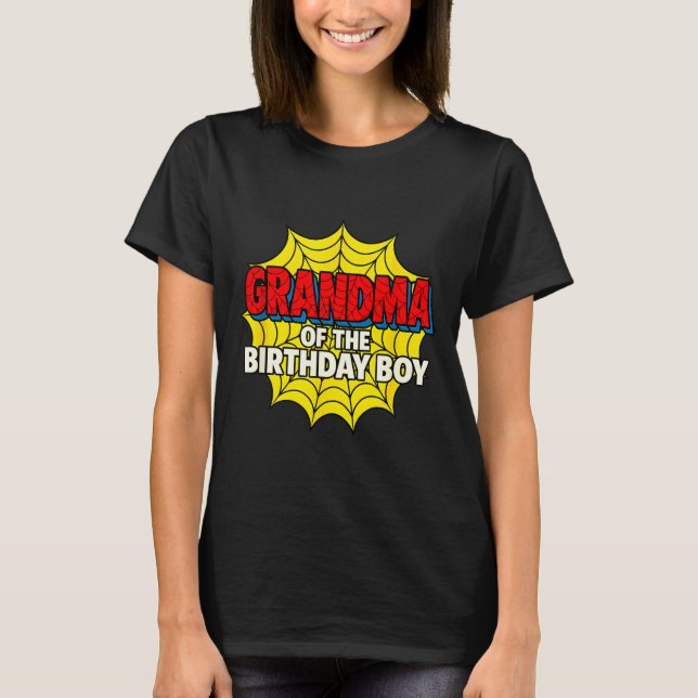 Kids Grandma Of The Birthday Boy Sder Theme Party  T-Shirt (Front)