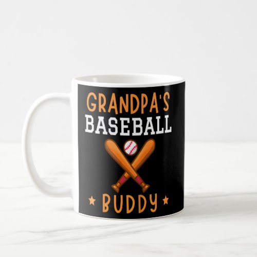Kids Grandpas Baseball Buddy Grandson Grandfather Coffee Mug