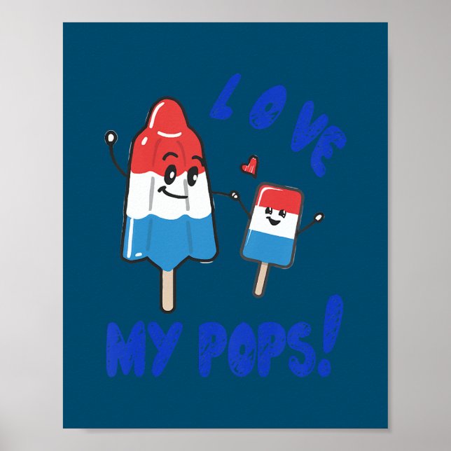 Kids Grandson Granddaughter And Grandpa Father's Poster (Front)