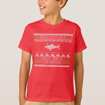 Kids Great White Christmas Ugly Sweater by BastardCard at Zazzle