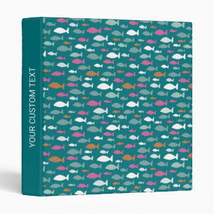 Kids Green Fish pattern 3 Ring Binder