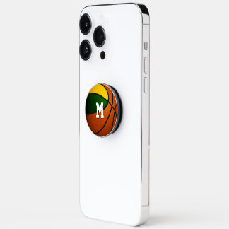 kids green gold team colors basketball PopSocket