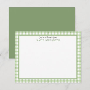 Kids Green Personal Stationery Note Card