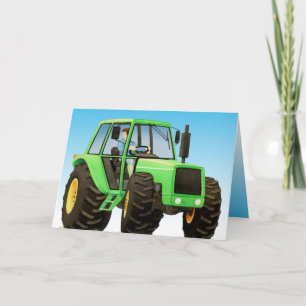 Kid's Green Tractor Card