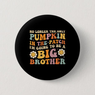 Kids Groovy Big Brother Fall Pregnancy Announcemen Button