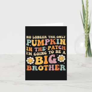 Kids Groovy Big Brother Fall Pregnancy Announcemen Card