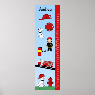 Kids Growth Chart  Fire Truck