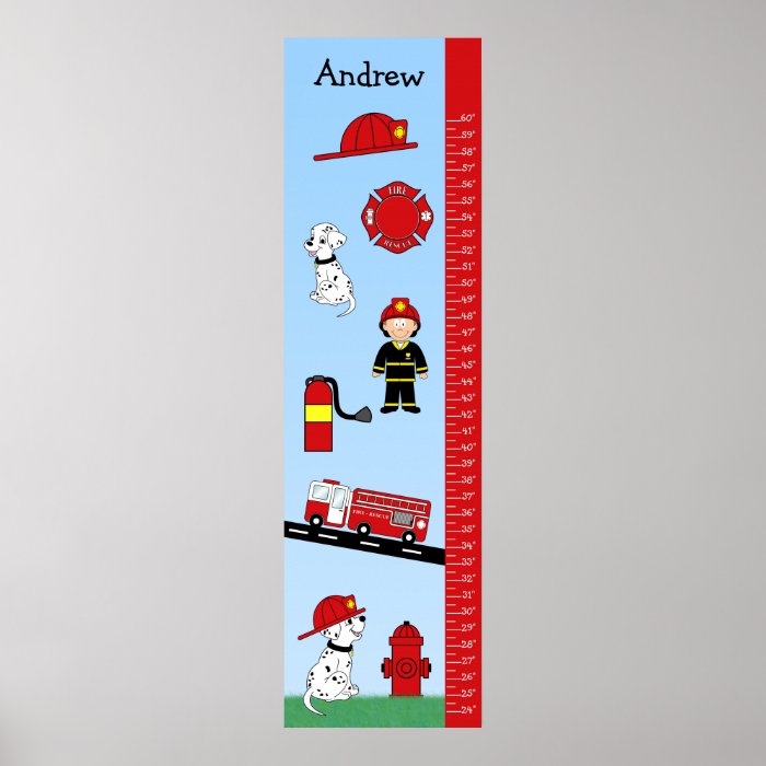 kids-growth-chart-fire-truck-poster-zazzle