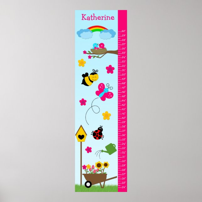 Kids Growth Chart - In the Garden (Front)
