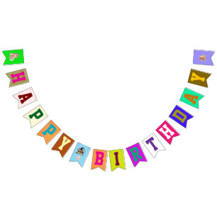 Kids' Halloween Birthday Bunting Flags