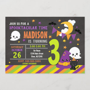 Kids Halloween Birthday Invitation