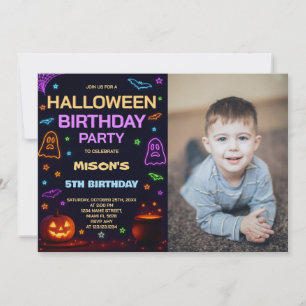 Kids Halloween Birthday Invitation Boo Bash
