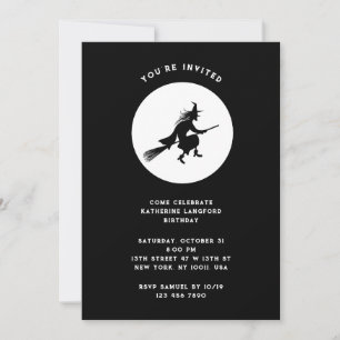 Kids' Halloween Birthday – Little Witch Invitation