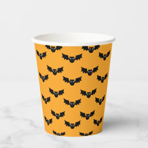 Kids Halloween Birthday Party Cute Bats Paper Cups