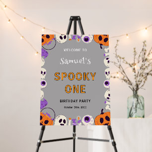 Kids' Halloween Birthday Welcome Sign