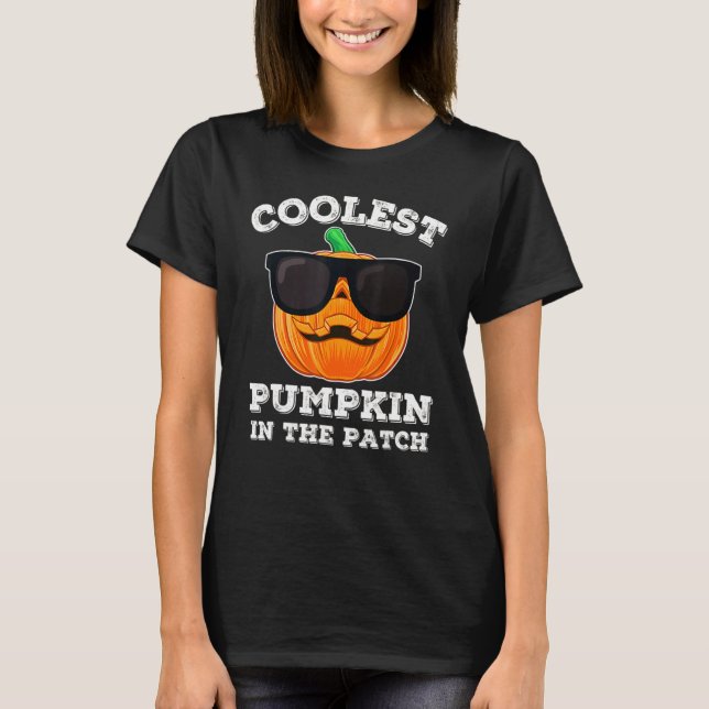 Kids Halloween Boys Girls Coolest Pumpkin In The P T-Shirt (Front)
