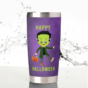 Kids’ Halloween Costume Frankenstein Custom Name Insulated Tumbler