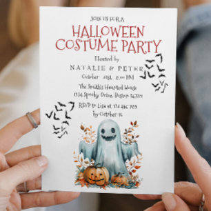 Kids Halloween Costume Party I Ghost Invitation