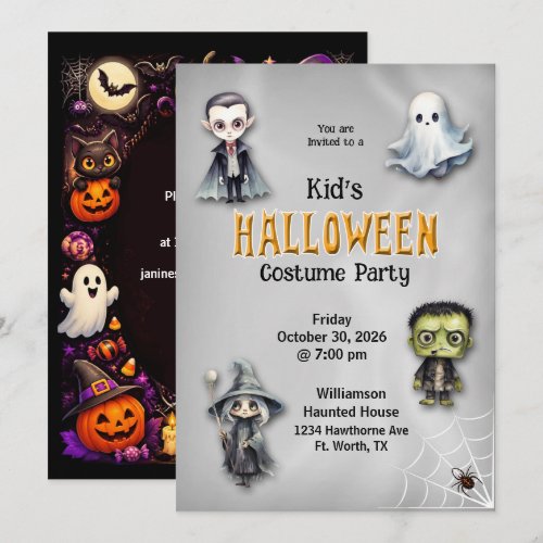 Kid's Halloween Costume Party invitation