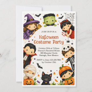 Kids Halloween Costume Party Invitation