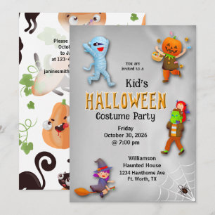 Kid's Halloween Costume Party invitation