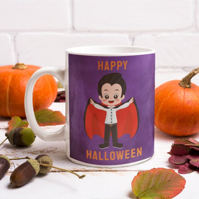 Kids’ Halloween Costume Vampire Custom Name Coffee Mug (Creator Uploaded)