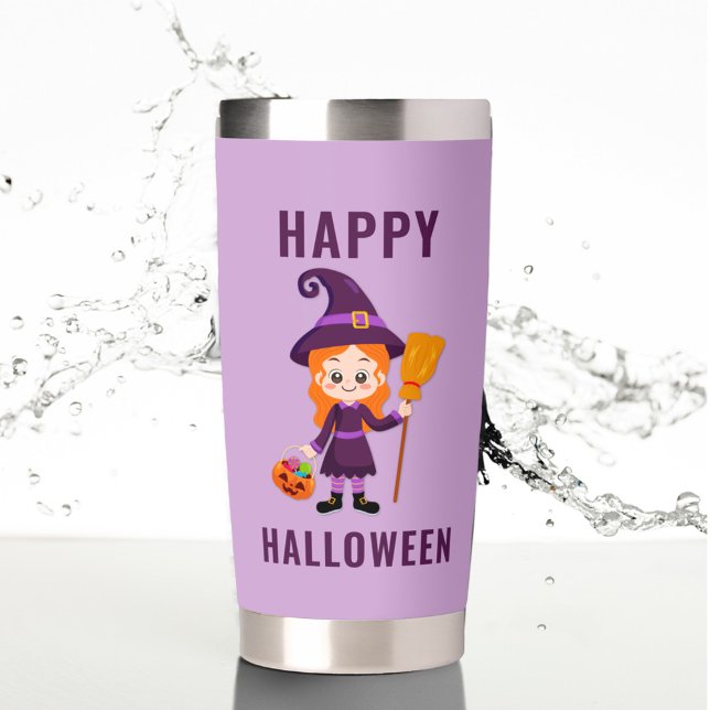 Kids’ Halloween Costume Witch Custom Name Insulated Tumbler (Creator Uploaded)