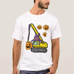 Kids Halloween Crane Construction Truck Costume To T-Shirt