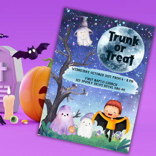 Kids Halloween Custom Party Cute Invitation