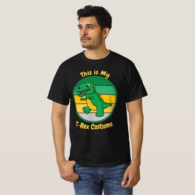 Kids Halloween Dinosaur This is My T-Rex Costume T-Shirt (Front Full)