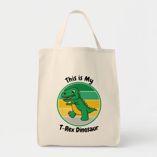 Kids Halloween Dinosaur This is My T_Rex Dinosaur Tote Bag