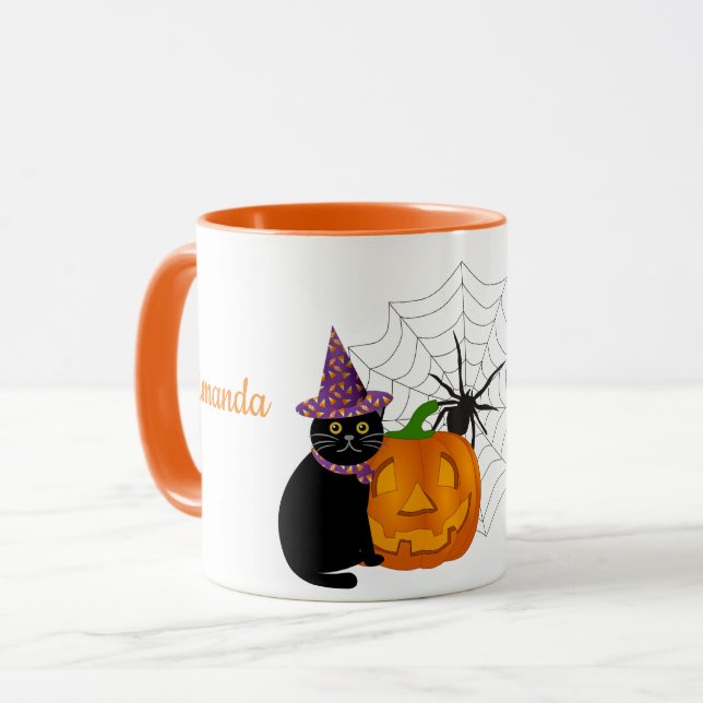 Kids Halloween Friends Personalized Mug (Front Left)