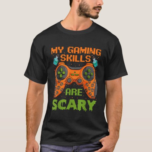 Kids Halloween Gaming Apparel Video Game Controlle T_Shirt