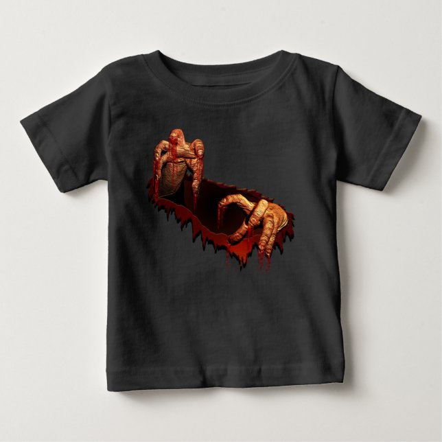 Kid's Halloween Hoodie Costume Zombie Sweatshirt Baby T-Shirt (Front)