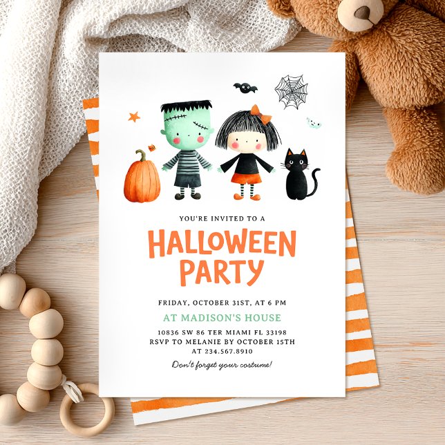 Kids Halloween Party Cute Invitation (Creator Uploaded)