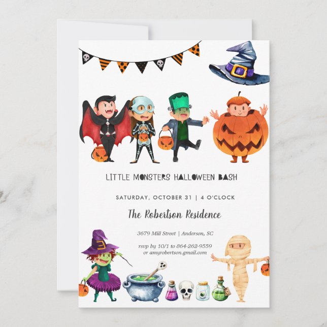 Kids Halloween Party Invitation (Front)