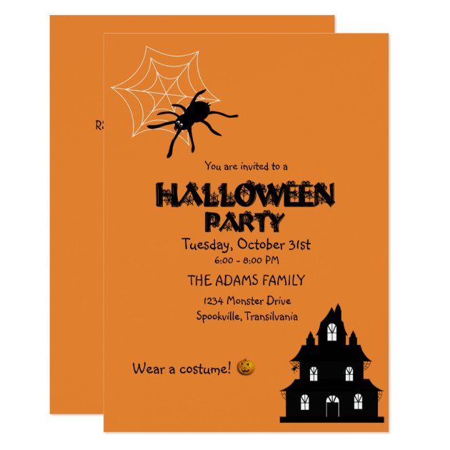 Kids Halloween Party Invitation