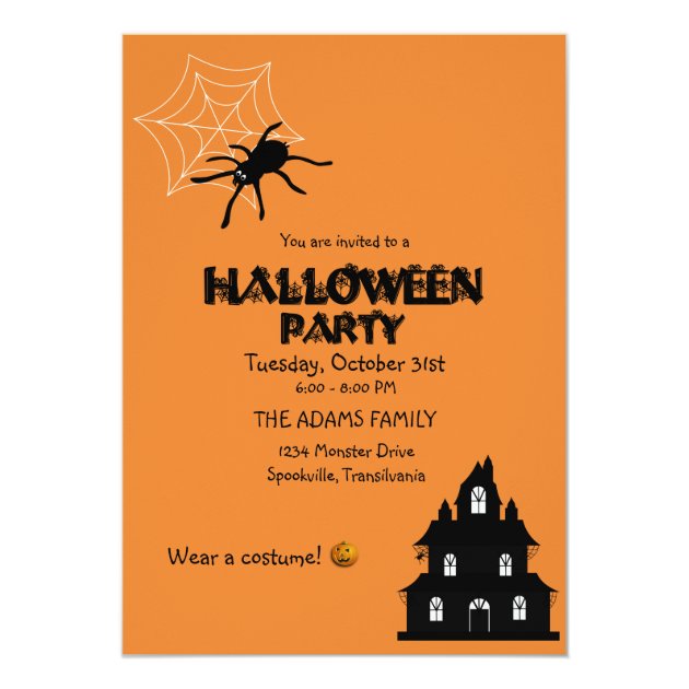 Kids Halloween Party Invitation
