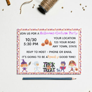 Kids Halloween Party Invitation