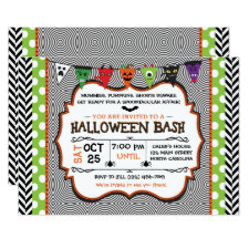 Kids Halloween Party Invitation, Birthday Invite