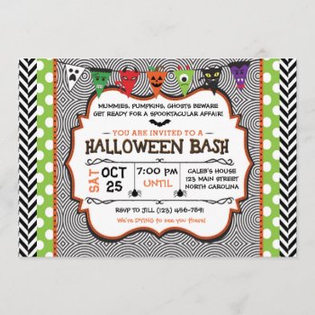 Kids Halloween Party Invitation  Birthday Invite by YourMainEvent at Zazzle