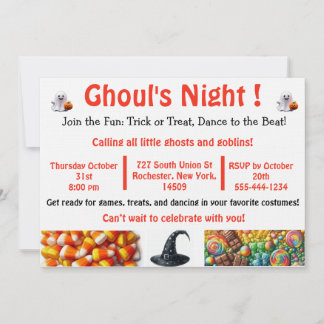 Kids Halloween Party Invitation Card