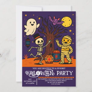 Kids Halloween Party Invitation   Halloween card